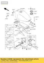 Here you can order the bracket,fuel tank from Kawasaki, with part number 110461789: