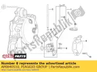 AP0840510, Piaggio Group, Vite a brugola aprilia  af1 classic classic 610 etx mx rotax 122 rotax 123 rs rx rx sx 125 1990 1991 1992 1993 1994 1995 1996 1997 1998 1999 2000 2001 2002 2003 2004 2005 2006 2007 2008 2009 2010, Nuovo