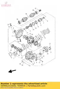 yamaha 5KM461610000 carcaça, acionamento do eixo 2 - Lado inferior
