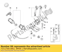 Here you can order the reinforcement plate from BMW, with part number 72117661882: