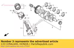 Ici, vous pouvez commander le axe, piston auprès de Honda , avec le numéro de pièce 13111MAL600: