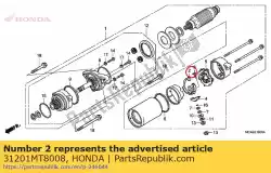 Ici, vous pouvez commander le jeu de brosses, terminal auprès de Honda , avec le numéro de pièce 31201MT8008: