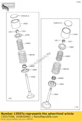 Aqui você pode pedir o shim-tappet, 2,25t z1000-j1 em Kawasaki , com o número da peça 12037006: