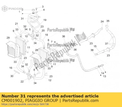 Aprilia CM001902, Zacisk w??a, OEM: Aprilia CM001902