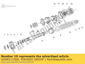 Piaggio Group GU04211500 belleville spring - Lado inferior