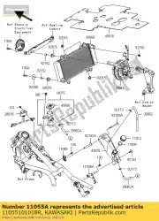 beugel, reservoirtank, b ex250 van Kawasaki, met onderdeel nummer 11055101018R, bestel je hier online: