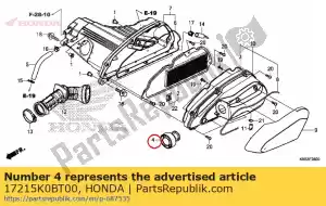 honda 17215K0BT00 kanaal lucht/c - Onderkant