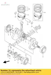 Ici, vous pouvez commander le piston auprès de Suzuki , avec le numéro de pièce 1211114D030F0: