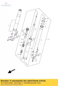 Suzuki 5112041G00 tube intérieur l. - La partie au fond