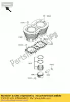 130011569, Kawasaki, motor de pistones kawasaki w  a c w650 650 , Nuevo