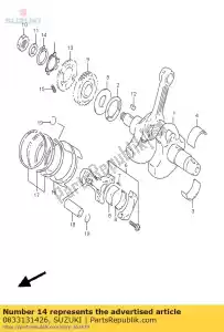 suzuki 0833131426 circlip - Lado inferior