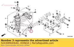 Aqui você pode pedir o guarda, regulador de pré-carga em Honda , com o número da peça 52430MGH640: