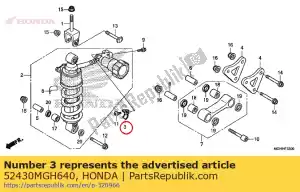 Honda 52430MGH640 guarda, regulador de pré-carga - Lado inferior