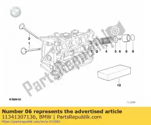 bmw 11341307136 valve collet - Bottom side