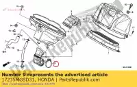 17235MGSD31, Honda, Band, luchtfilter aansluiten honda nc  xa integra d dct xd dtc sd s x sa nc700d nc700s nc700sa nc700sd nc700x nc700xa nc700xd nc750xa 700 750 , Nieuw