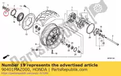 Aqui você pode pedir o arruela, 22x38x2,5 em Honda , com o número da peça 90401MAZ000: