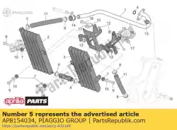 Here you can order the water cooler support from Piaggio Group, with part number AP8154034: