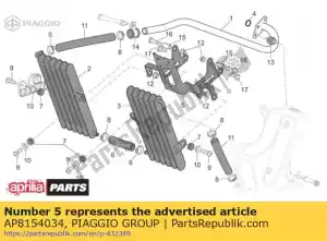 Piaggio Group AP8154034 water cooler support - Bottom side