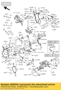 Kawasaki 550545267660 capota, proteção de perna, dentro, direita - Lado inferior