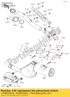 130BD0820, Kawasaki, à boulon, 8x20 kawasaki klr  c kl650 a klr650 klr650c 650 , Nouveau