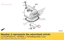 Aquí puede pedir plato, respiradero de Honda , con el número de pieza 12316KSE670: