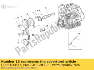 Piaggio Group GU95100837 washer 25.5x35x2 - Bottom side