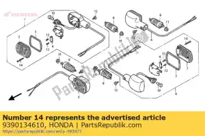 honda 9390134610 tornillo, roscado, 4x25 - Lado inferior