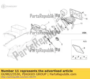 Piaggio Group GU98223530 tornillo - Lado inferior