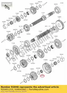 kawasaki 920461219 ago cuscinetto, k20x24 zx900-c1 - Il fondo