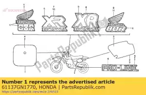 Honda 61137GN1770 foglio, numero di p - Il fondo