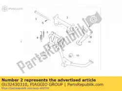 Here you can order the central stand from Piaggio Group, with part number GU32430310: