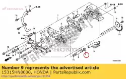 Here you can order the packing, oil strainer from Honda, with part number 15315HN8000: