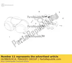 Ici, vous pouvez commander le vis m8x14 auprès de Piaggio Group , avec le numéro de pièce GU98692414: