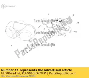 Piaggio Group GU98692414 vis m8x14 - La partie au fond