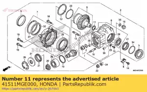 honda 41511MGE000 calço b, coroa (1.76) - Lado inferior