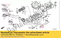 18532634670, Honda, clip, manguera de aire, 21.5 honda  cbr gl nt rvf trx vt vtr xl 250 350 400 420 450 500 520 650 680 700 750 900 1000 1500 1800 1988 1989 1990 1991 1992 1993 1994 1995 1996 1997 1998 1999 2000 2001 2002 2003 2004 2005 2006 2007 2008 2009 2010 2011 2012 2013 2017 2018 2019 2020, Nuevo