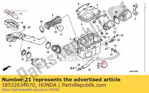 honda 18532634670 zacisk, w?? powietrza, 21,5 - Dół