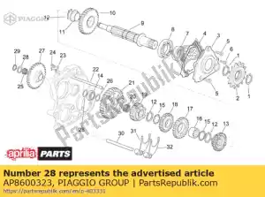 Piaggio Group AP8600323 lavadora de liquidación - Lado inferior