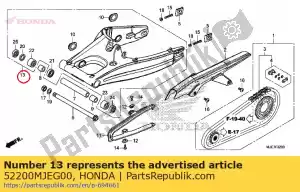 honda 52200MJEG00 swingarm sub assy., rr. - Lado inferior