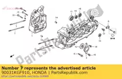 Aqui você pode pedir o parafuso, parafuso prisioneiro do cilindro, 8x200,5 em Honda , com o número da peça 90031KGF910: