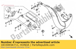 Aquí puede pedir no hay descripción disponible en este momento de Honda , con el número de pieza 18330KSK711: