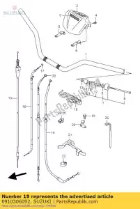 suzuki 0910306092 parafuso - Lado inferior