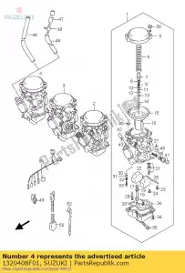 Suzuki 1320408F01 carburador assy - Lado inferior