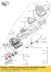 Here you can order the duct,#2 zr1000daf from Kawasaki, with part number 140730279: