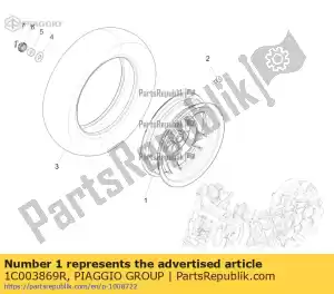 Piaggio Group 1C003869R achterwiel 3.00 x 12