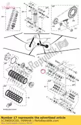 Ici, vous pouvez commander le kit de roulement de pivot de bras oscillant auprès de Yamaha , avec le numéro de pièce 1C3W002C00: