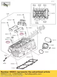 Tutaj możesz zamówić zawór prowadz? Cy zx750-j1 od Kawasaki , z numerem części 490021116: