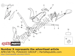 Aprilia AP8158776, Rh vernieuwing spoor lockup, OEM: Aprilia AP8158776