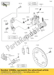 Here you can order the 01 caliper-sub-assy,rr,rh from Kawasaki, with part number 430800224: