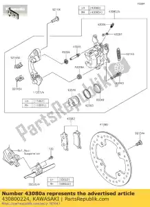 kawasaki 430800224 01 compasso de calibre-subconjunto, rr, rh - Lado inferior